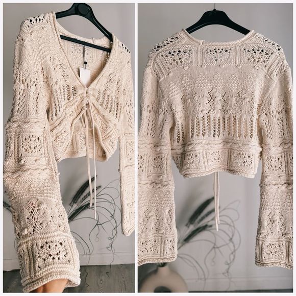 Zara Cropped Knit Cardigan New - Picture 4 of 4